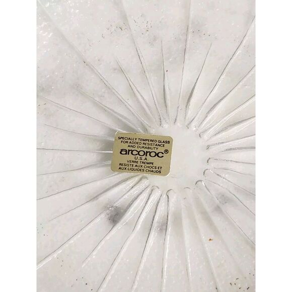 Arcoroc Durand Country Wheat Design 3 pc Chip and Dip Set Original Vintage Clear - Picture 2 of 11